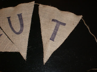 Banner letters strung together