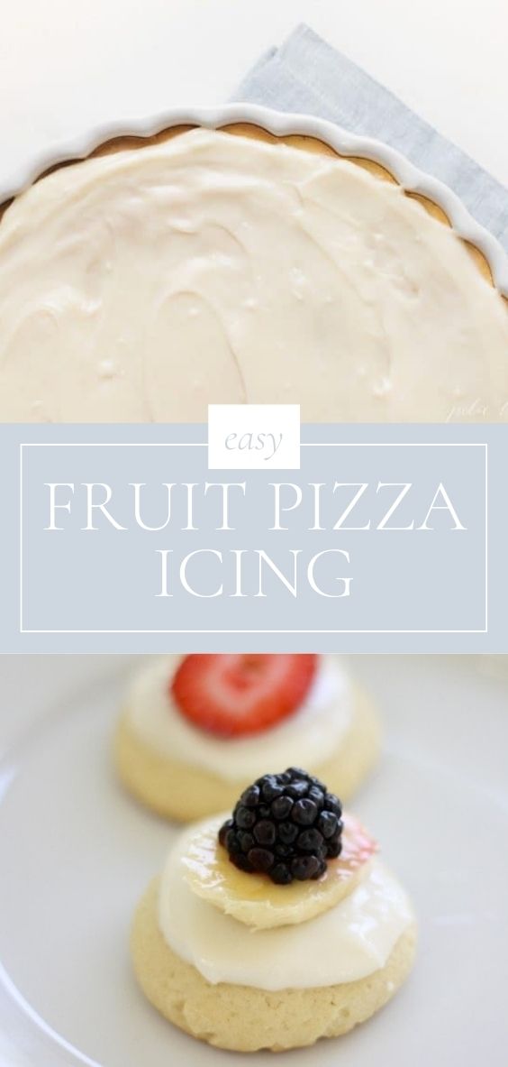 Title Page showing the icing on fruit pizza and fruit cookies.