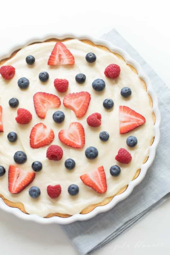 3 Ingredient Creamy Fruit Pizza Icing | Julie Blanner