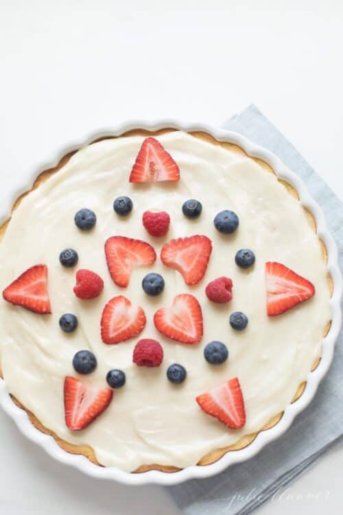 3 Ingredient Creamy Fruit Pizza Icing | Julie Blanner