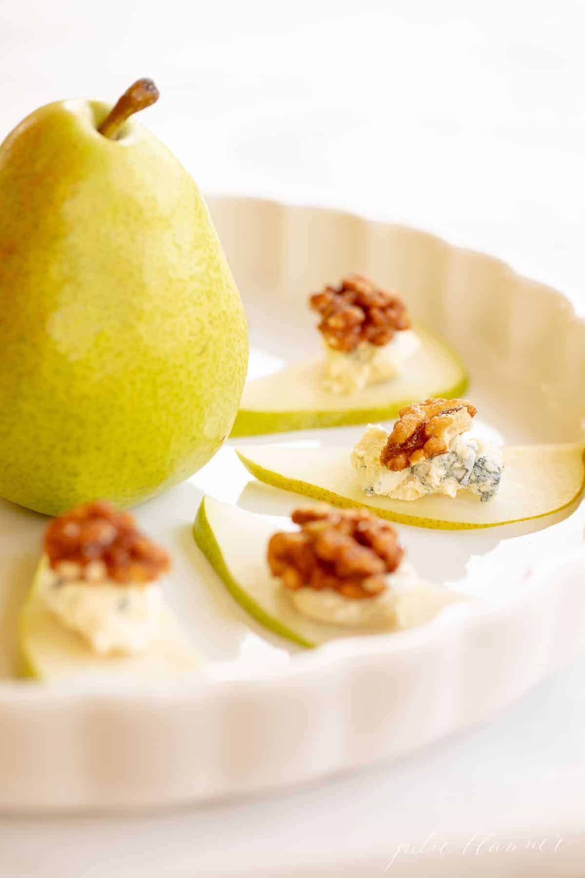 Easy Pear Appetizer A Healthy Holiday Appetizer | Julie Blanner