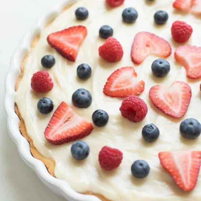 3 Ingredient Creamy Fruit Pizza Icing | Julie Blanner