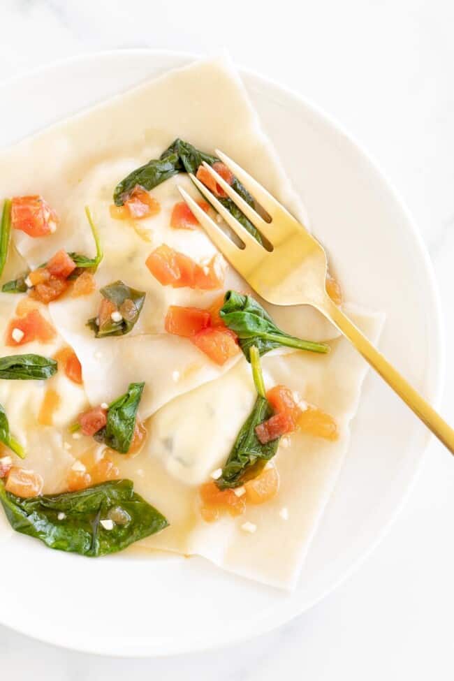 Light Goat Cheese Ravioli with Basil Julie Blanner