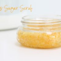 citrus sugar scrub in a jar