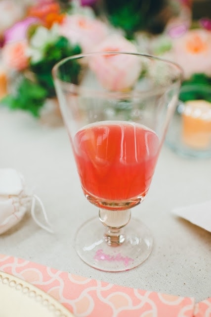 A close up of raspberry cocktail