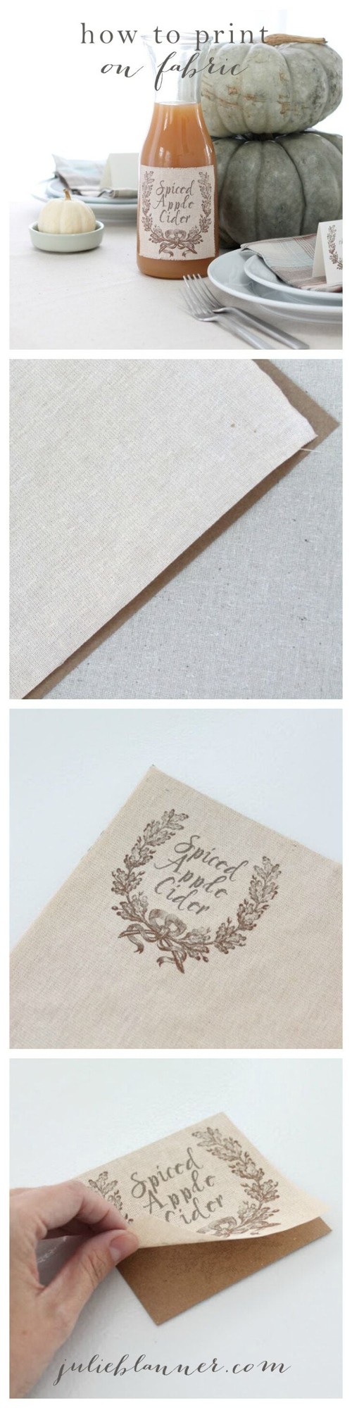 How to Print on Fabric at Home SO EASY! Julie Blanner