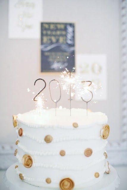 sparklers on cake