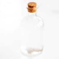 bubble bath in glass jar with cork top