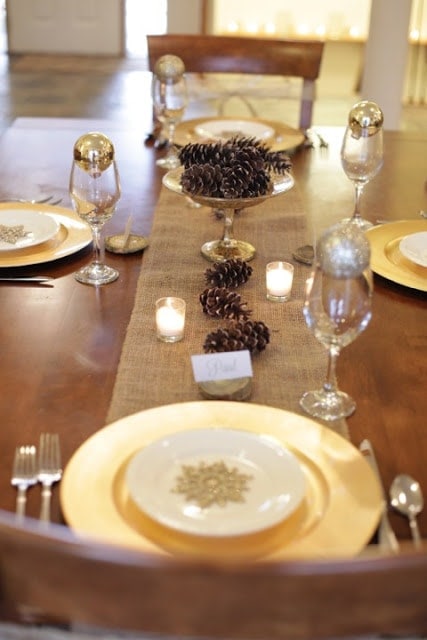 pretty holiday table setting