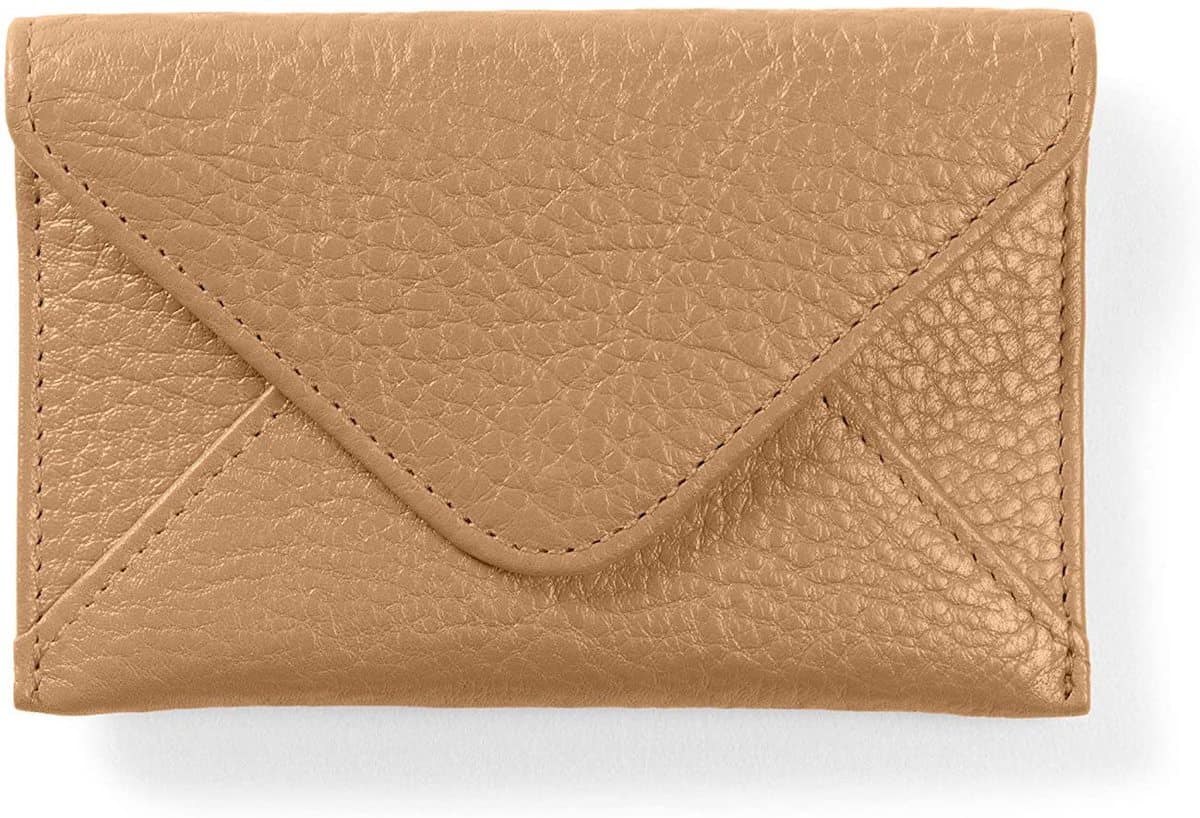 leather business card envelope to wrap gift card