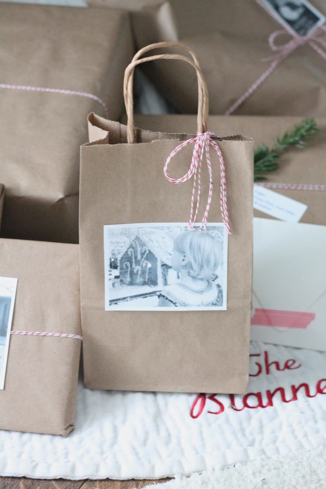 stocking stuffer bag holiday gift bags personalized gift bag calligraphy gift holiday wrapping .