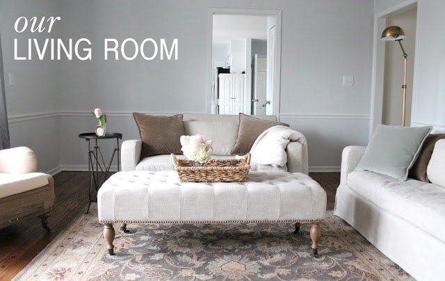 A sofa in a living room