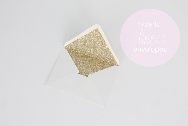 Gold glitter envelope liner