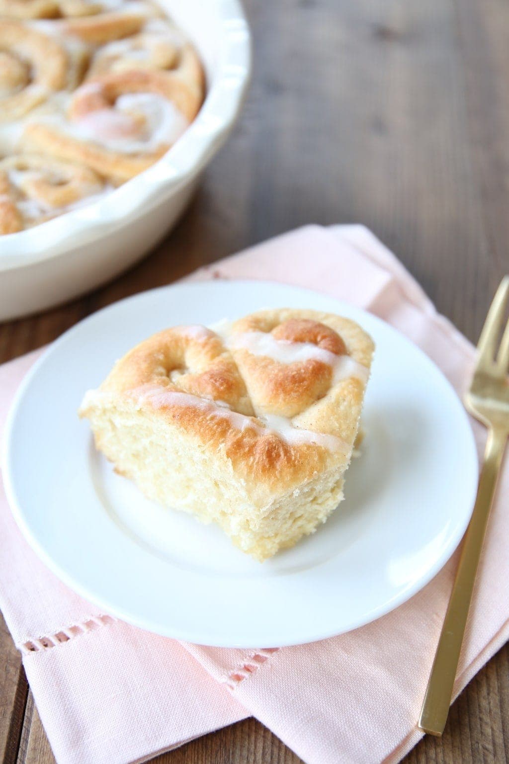 Heart Shaped Cinnamon Rolls for Valentine's Day