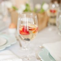 Peach Champagne Punch Brunch Cocktail