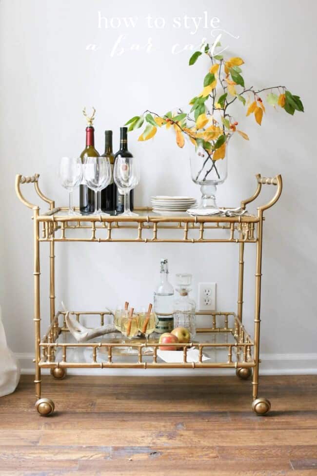 Where to Find the Cute Gold Bar Cart of Your Dreams | Julie Blanner