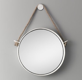 A small hanging mirror