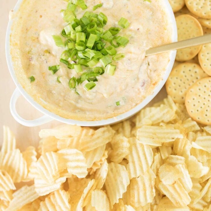 Bacon Cheese Dip (Bacon Cheddar Cheese Dip Recipe) Julie Blanner