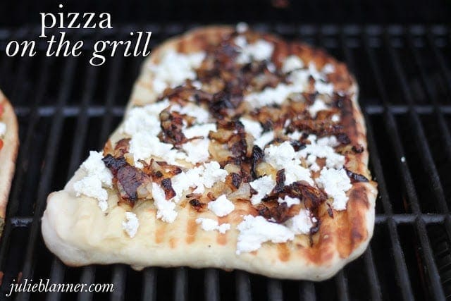 pizza on the grill