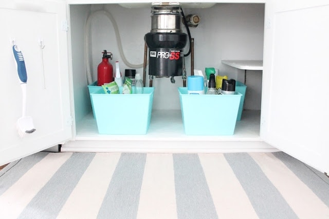 Organizing the cabinet under the kitchen sink - Lansdowne Life