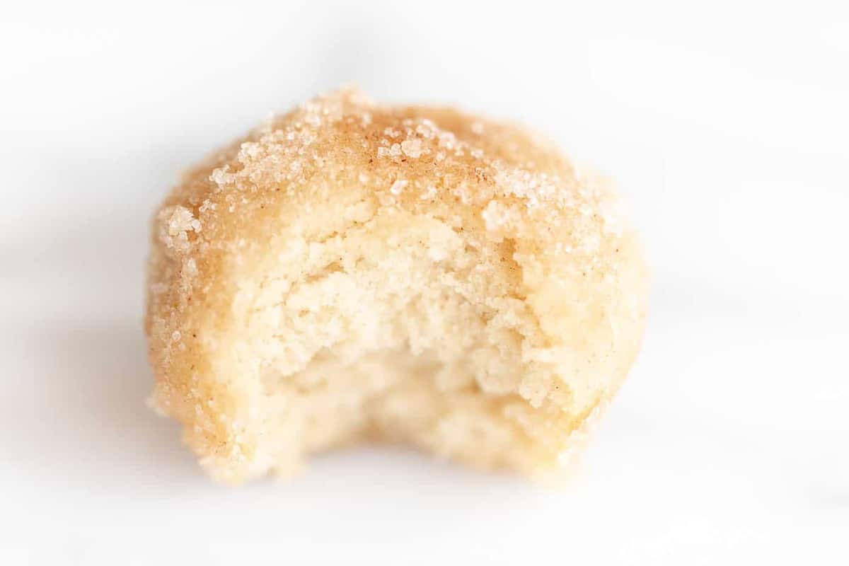 bite out of cinnamon muffin