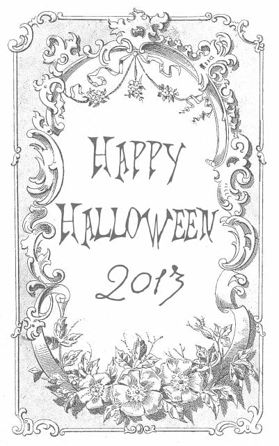 Printable Happy Halloween 2013 coloring page