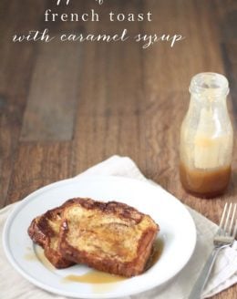 apple fritter french toast recipe with caramel syrup