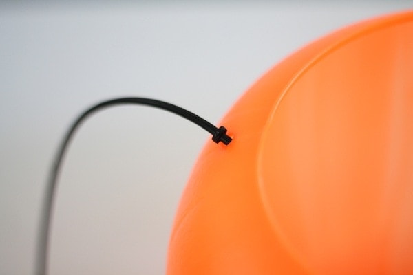 closeup plastic pumpkin  bucket