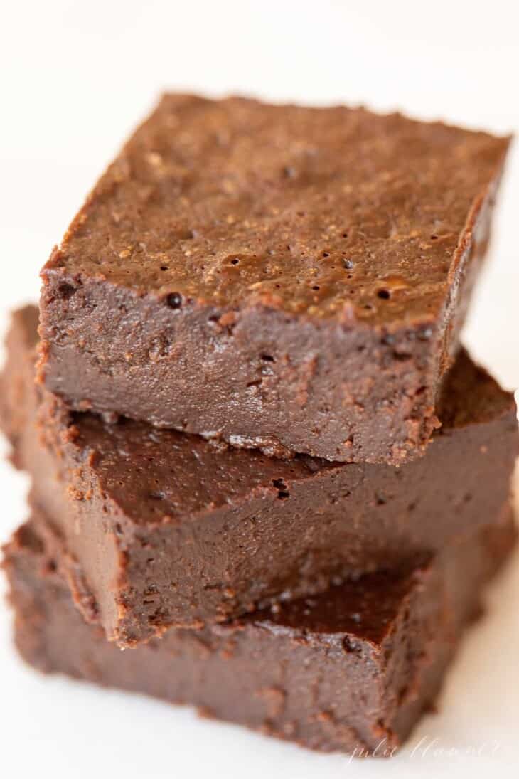 Decadent Flourless Brownies (Gluten Free) - Julie Blanner