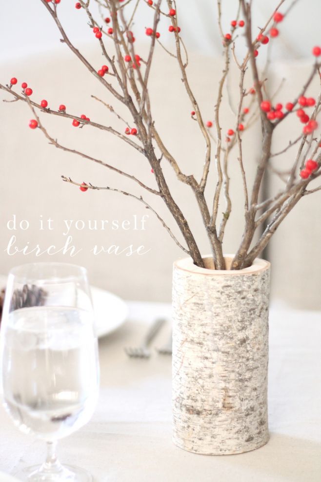 DIY Birch Vase - Julie Blanner entertaining & home design 