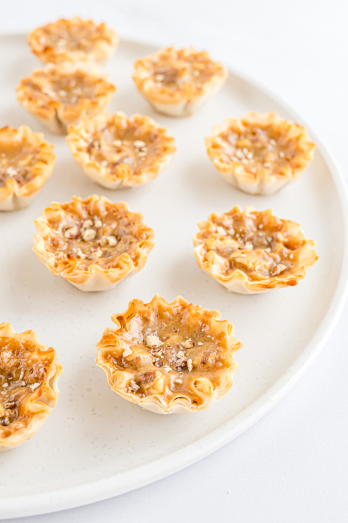 Mini Pecan Pies with Caramel | Julie Blanner