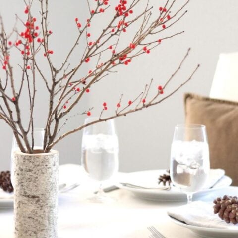 birch wood holiday decor