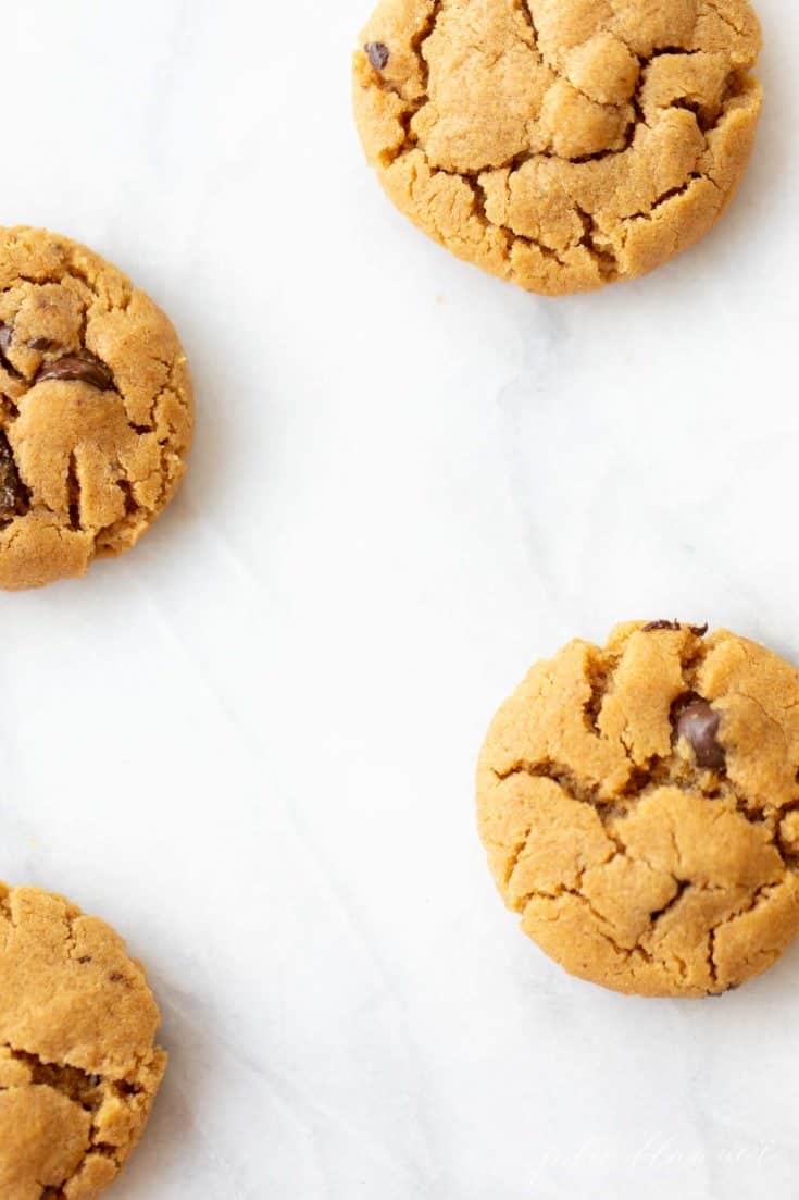 Flourless Peanut Butter Chocolate Chip Cookies Julie Blanner