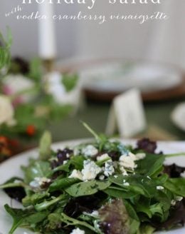 holiday salad recipe with vodka cranberry vinaigrette