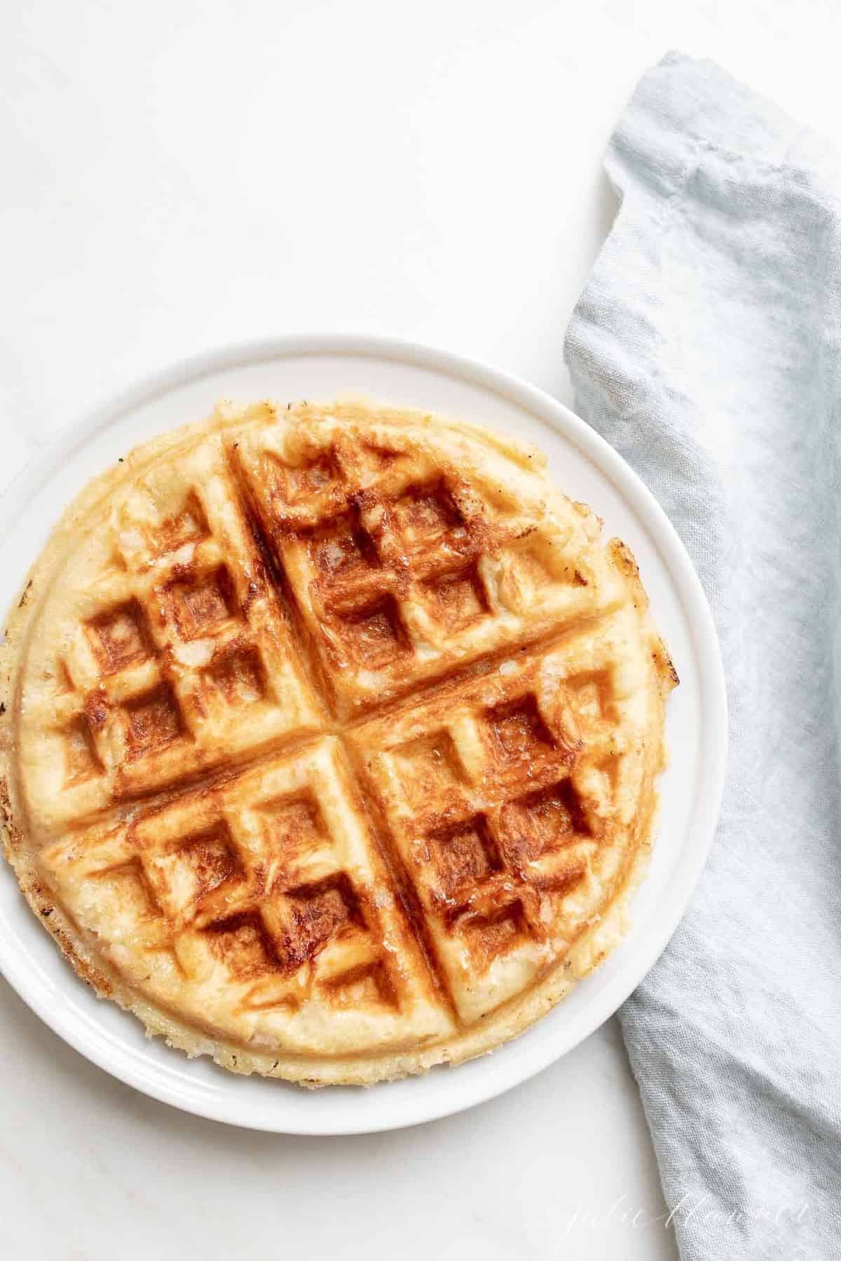 Authentic Belgian Waffle Recipe for Brunch | Julie Blanner