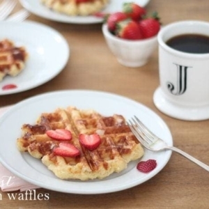 Authentic Belgian Waffle Recipe For Brunch | Julie Blanner