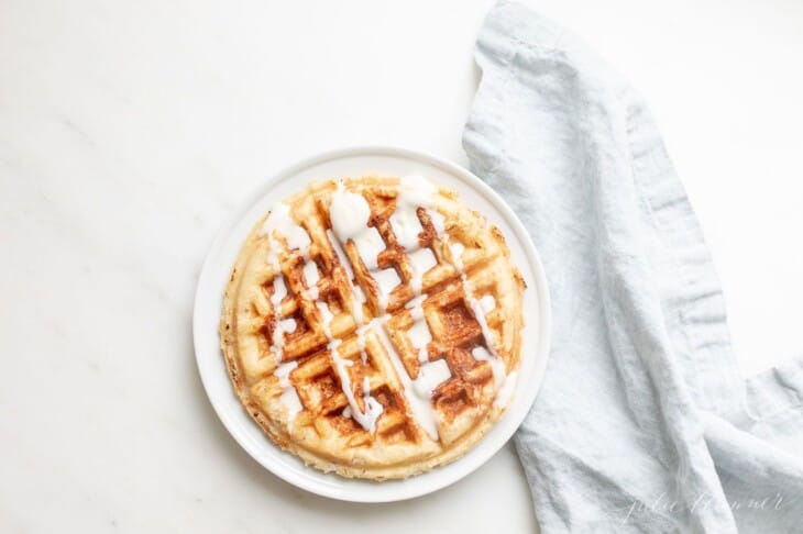 Authentic Belgian Waffle Recipe For Brunch | Julie Blanner