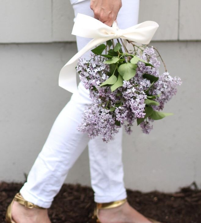handpicked bouquet of lilacs - a thoughtful gift