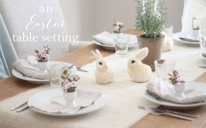 A Simple Easter Table Setting