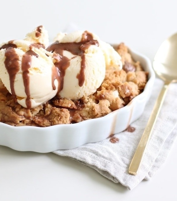 Peanut Butter and Marshmallow Cookie Cobbler | The Ultimate Dessert Recipe a combination of gooey & crunchy, sweet & salty