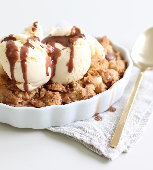 Peanut Butter and Marshmallow Cookie Cobbler | The Ultimate Dessert Recipe a combination of gooey & crunchy, sweet & salty