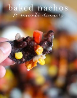 Quick & Easy 10 Minute Dinner Recipe for Back to School | baked nachos