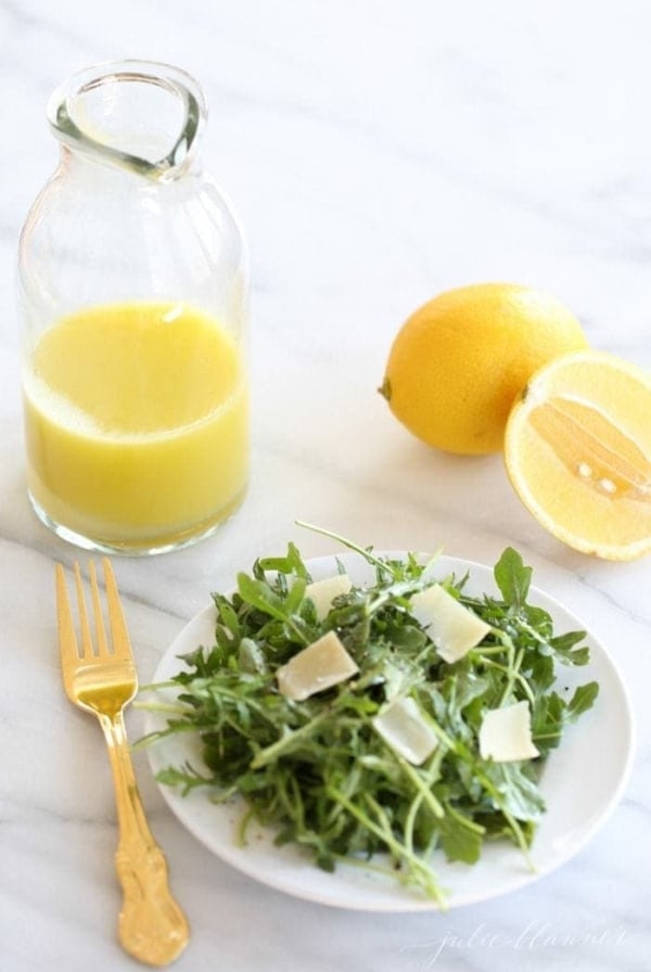 Easy arugula salad with lemon vinaigrette recipe