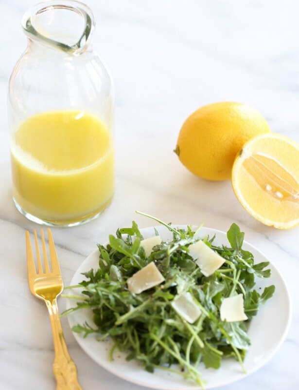 Easy arugula salad with lemon vinaigrette recipe