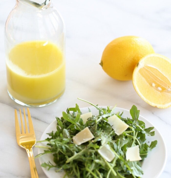 Easy arugula salad with lemon vinaigrette recipe