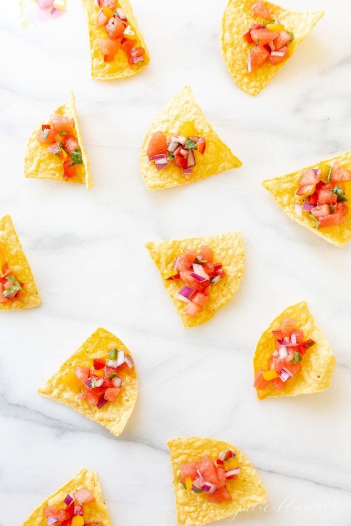 fruit salsa on chips