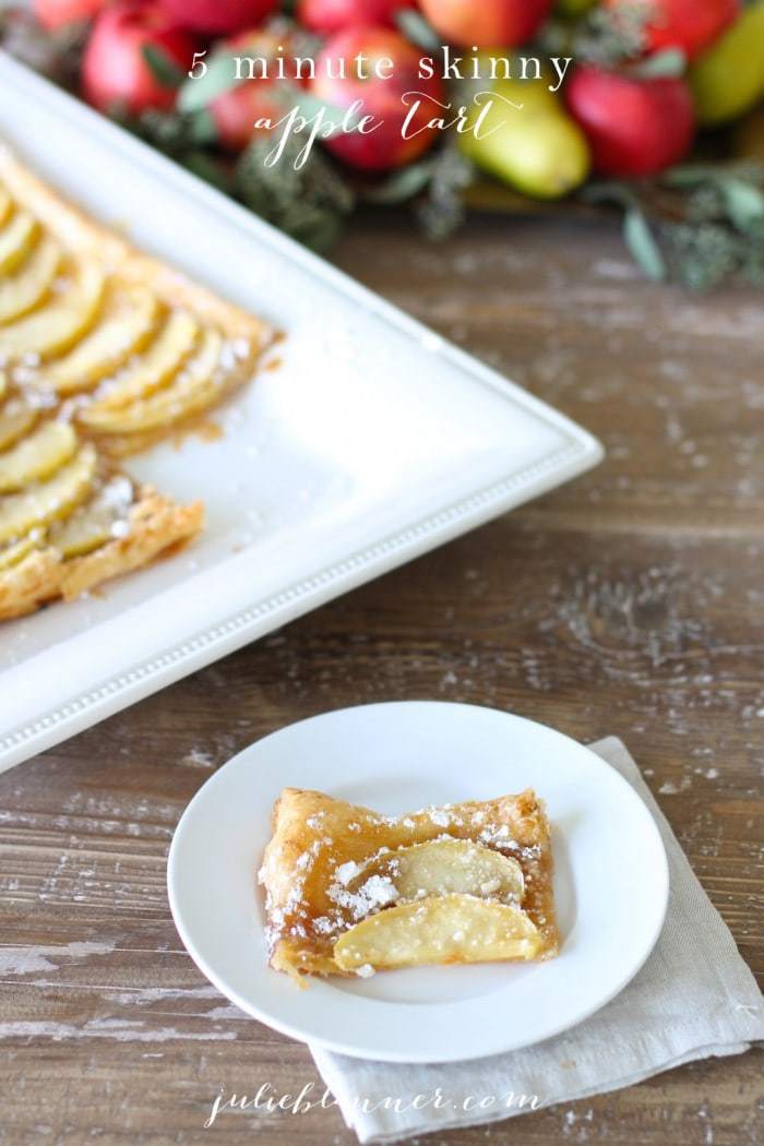 5 Minute Easy Apple Tart recipe {and only 100 calories!}