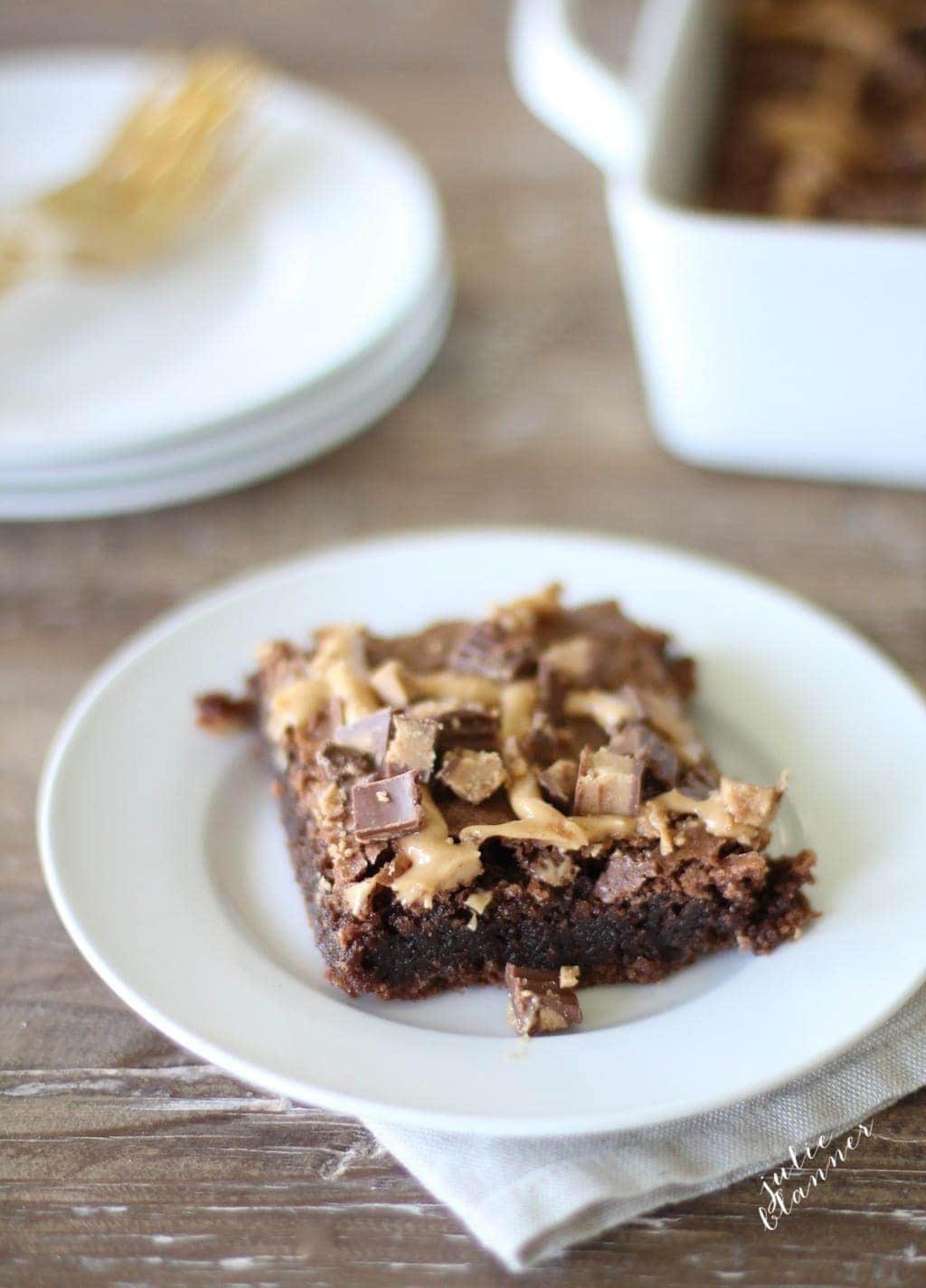 Chocolate Peanut Butter Brownies in minutes - you'll never use another mix!