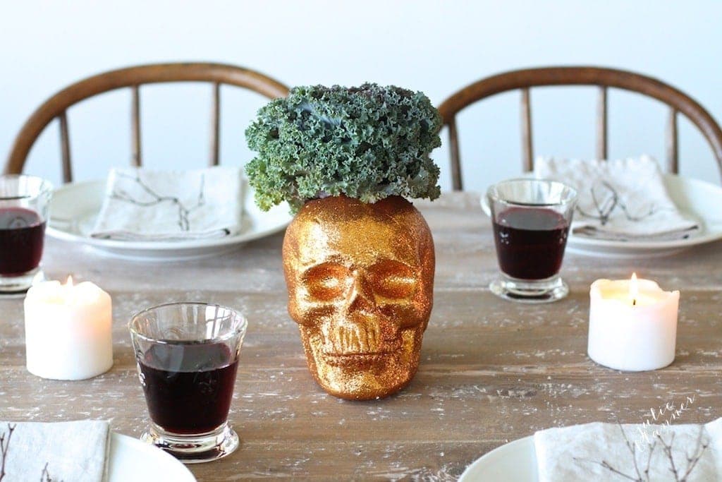 Pretty Halloween Party Table Setting