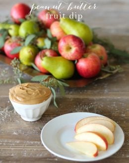 Peanut Butter Fruit Dip | a quick, easy & creamy fruit dip recipe